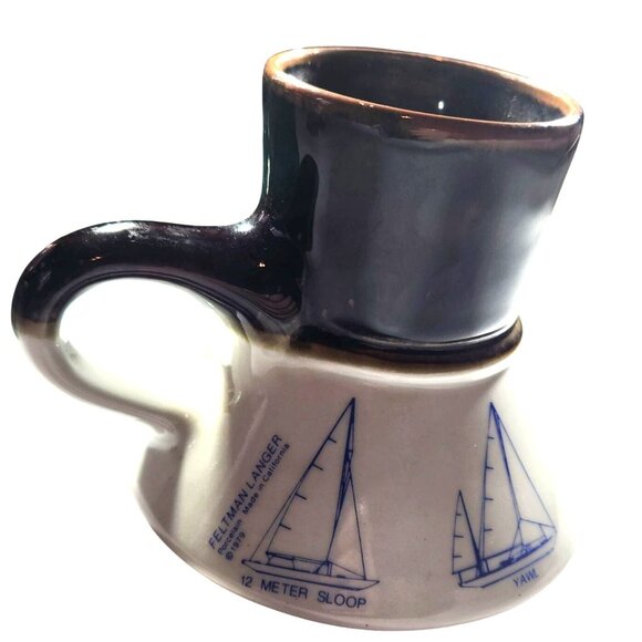 Nautical mug Feltman Langer vtg Boat sailing Cup coffee tea ocean gift ships - Picture 1 of 4